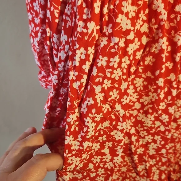 J. Crew Vibrant Red Floral Maxi Skirt - Picture 6 of 6